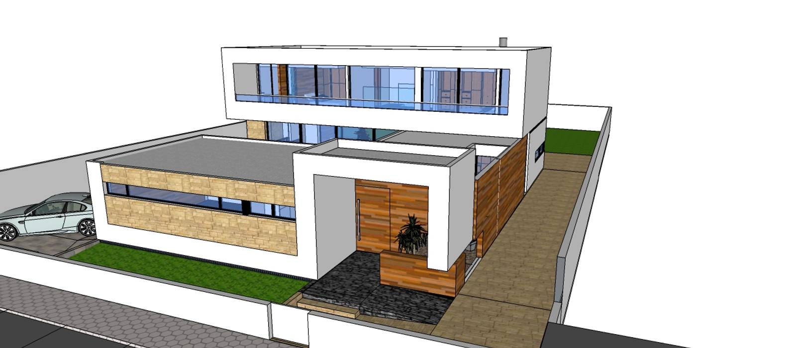 3d ribau margaça _ arquitetura Paredes e pisos modernos