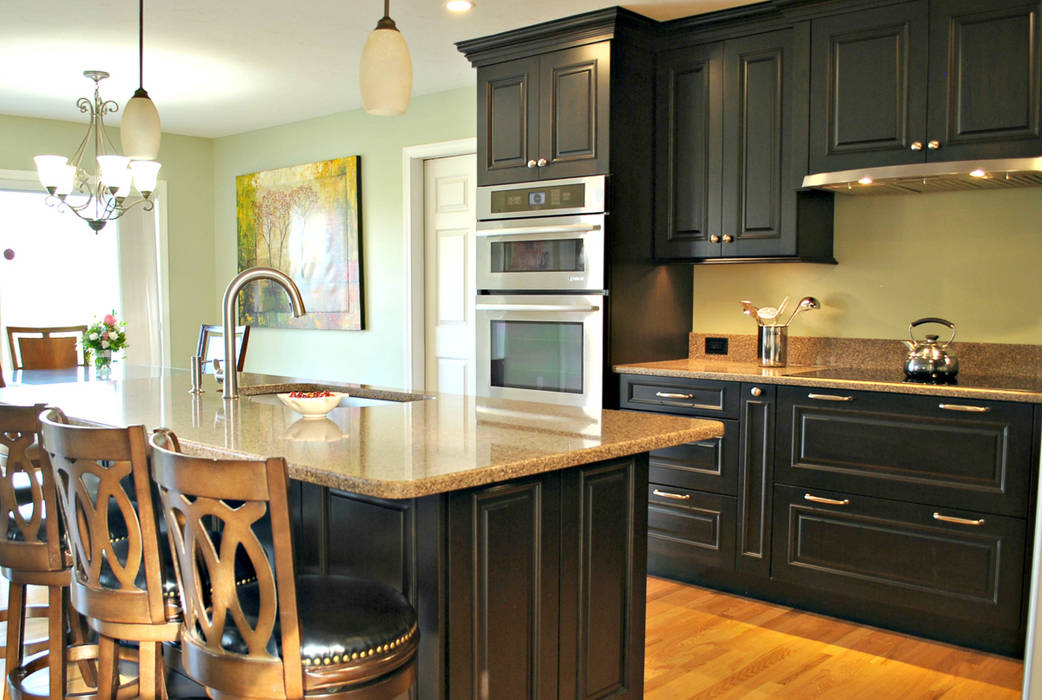 Современная кухня URBAN wood Кухня в стиле лофт Твердая древесина Многоцветный черная кухня,остров для кухни,кухонный шкаф,кухня,кухня открытой планировки,Кухонная мебель