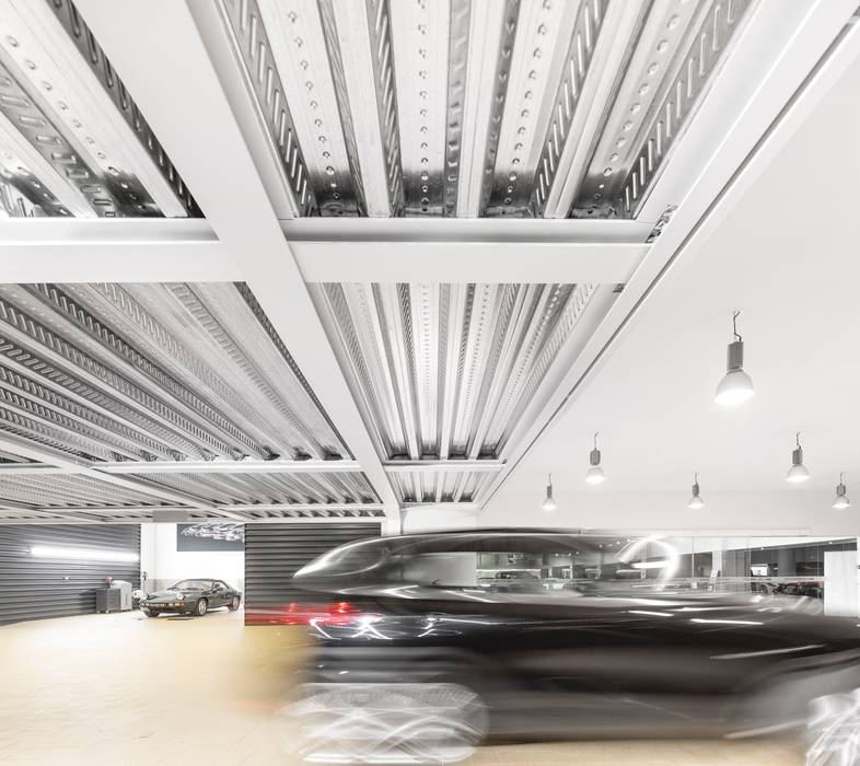 PROJECTO_Centro PORSCHE LISBOA | Lisboa | PT, OW ARQUITECTOS lda | simplicity works OW ARQUITECTOS lda | simplicity works Commercial spaces Metal Car Dealerships