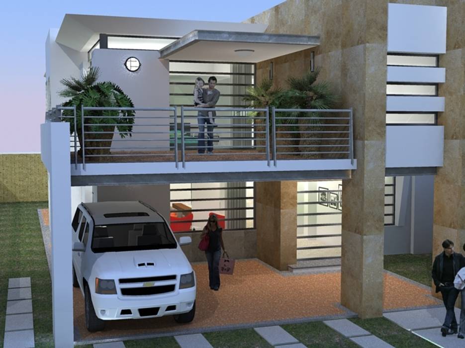 Vista 3D INVERSIONES NACSE S.A.S. Casas modernas