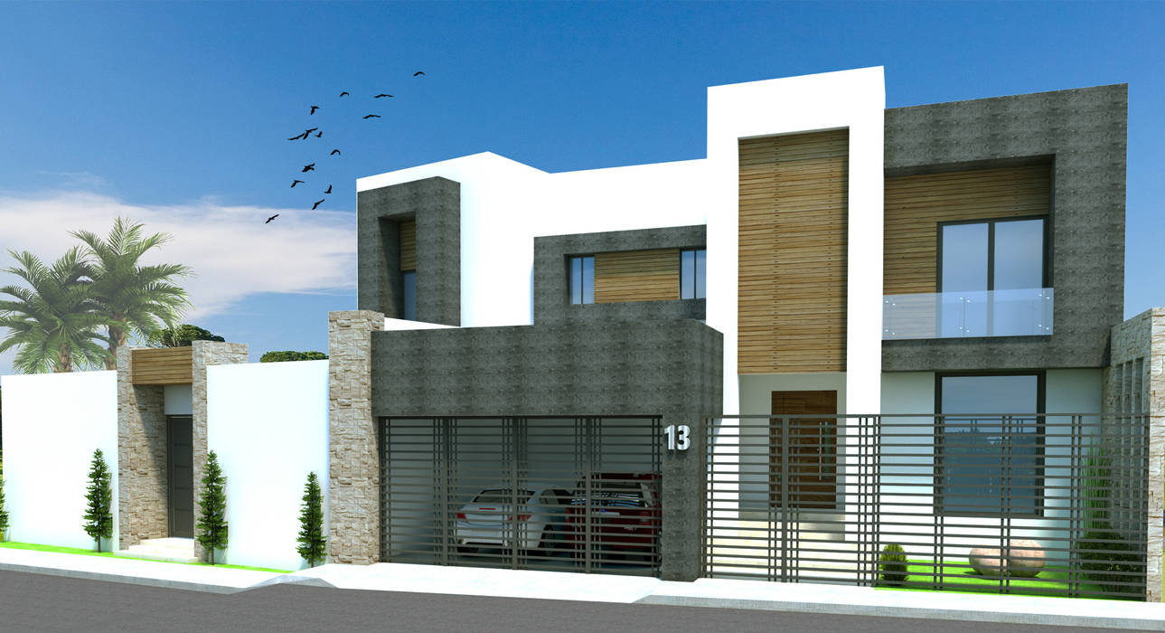 Proyecto Casa MF, Acrópolis Arquitectura Acrópolis Arquitectura منازل حجر