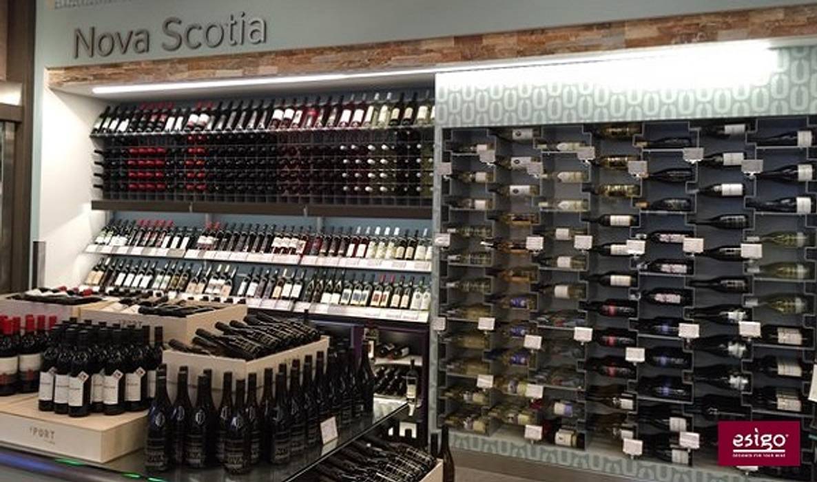 Arredamento Esigo per enoteca (Canada) Esigo SRL Spazi commerciali Ferro / Acciaio portabottiglie,porta vino acciaio,enoteca,Negozi & Locali Commerciali