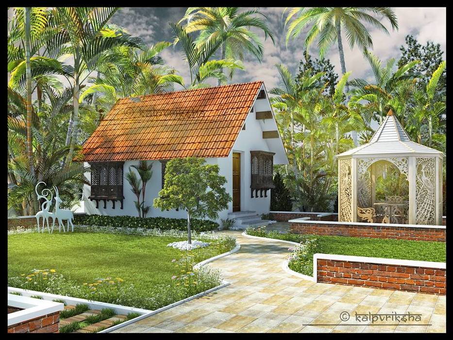 RESIDENCE, KARU AN ARTIST KARU AN ARTIST Asian style houses Plant,Building,Property,Nature,Tree,Rectangle,Natural landscape,Vegetation,House,Cottage