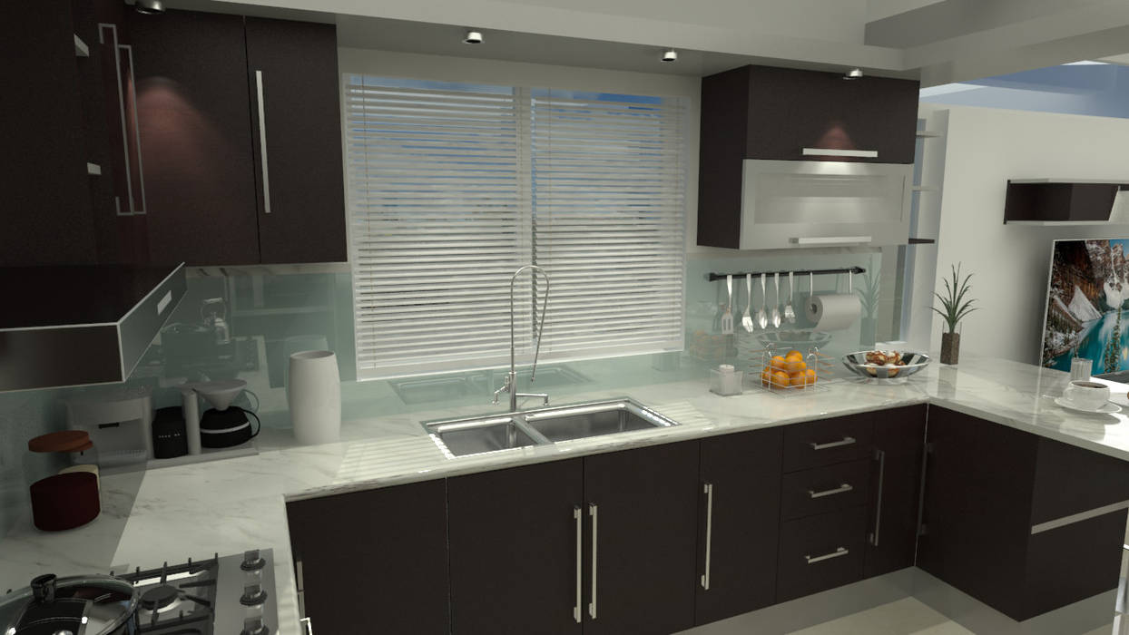 homify Dapur Modern Parket Multicolored