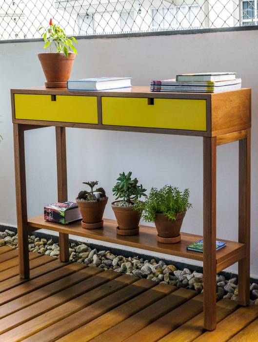 Aparador Reto Jequitibá Amarelo (Varanda Sustentável - Item 6 Arquitetura e Sustentabilidade), Move Móvel Criação de Mobiliário Move Móvel Criação de Mobiliário Terrace Furniture