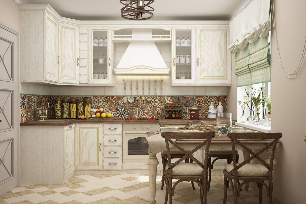 Кухня "Davinci", Студия дизайна Дарьи Одарюк Студия дизайна Дарьи Одарюк Cocinas de estilo mediterráneo
