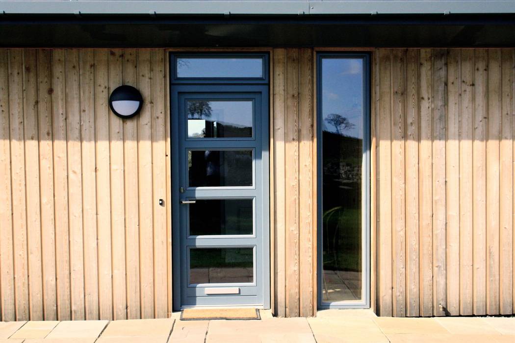 Timber clad entrance extension Fife Architects timber clad,extension,hallway