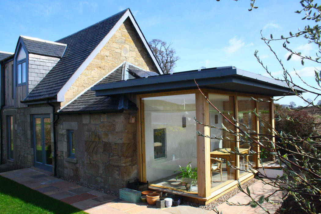 Sun room, The School House Fife Architects sun room,wooden frame,extension