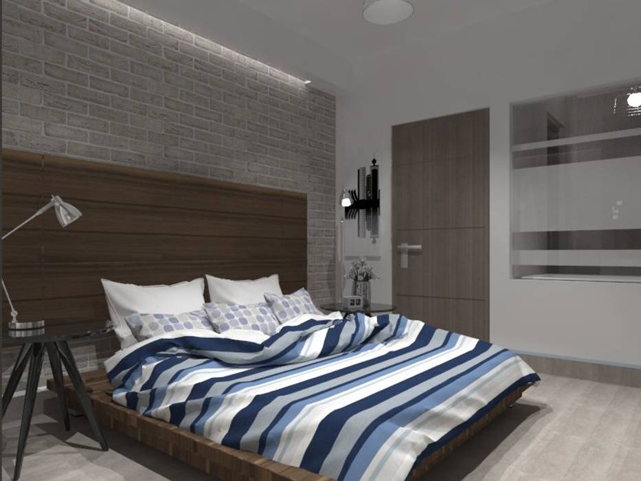 AMPLIACION CASA-HABITACION, AurEa 34 -Arquitectura tu Espacio- AurEa 34 -Arquitectura tu Espacio- Eclectic style bedroom Bricks