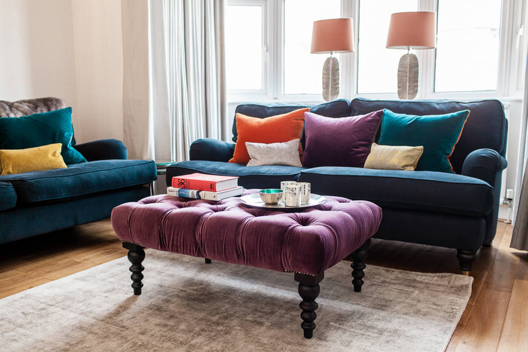 Colourful Eclectic London Sitting Room Lauren Gilberthorpe Interiors Ruang Keluarga Gaya Eklektik