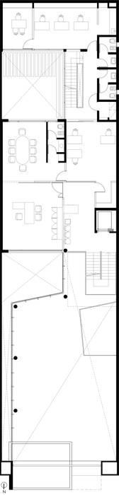 PLANTA PRIMER NIVEL Poggi Schmit Arquitectura Espacios comerciales Oficinas y Tiendas