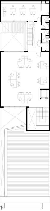 PLANTA SEGUNDO NIVEL Poggi Schmit Arquitectura Espacios comerciales Oficinas y Tiendas