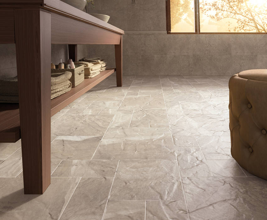 Senate Stone Effect Porcelain Flagstone Tiles The London Tile Co. กำแพง กระเบื้อง