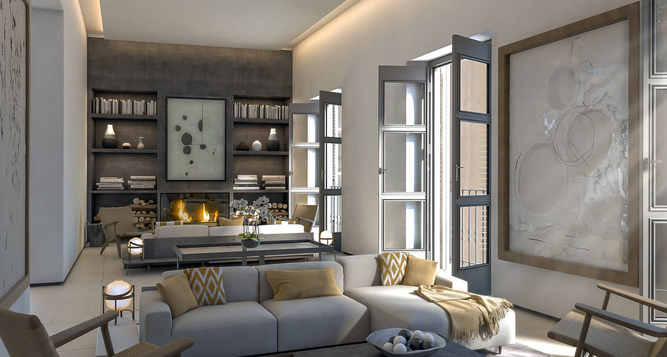 Living room homify Salas de estilo moderno Madera Acabado en madera Accesorios y decoración