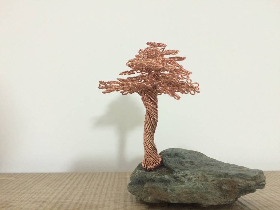 SB0020 SEBU İç bahçe wiretree,tel ağaç,sebutree,bakır tel ağaç,tel sanatı,wire art,wire tree art,masa dekorasyonu,hediye,İç Dekorasyon