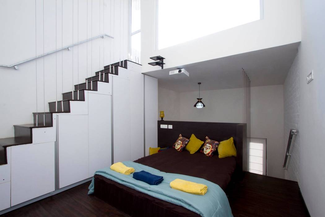 Studio Apartments, Urban Shaastra Urban Shaastra Dormitorios de estilo minimalista
