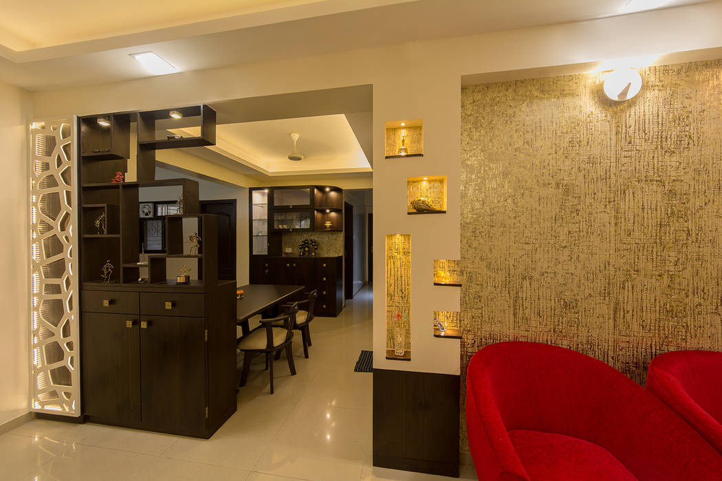 Home at Vishrantwadi, Navmiti Designs Navmiti Designs Dinding & Lantai Modern