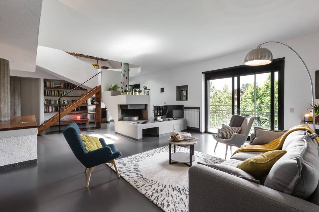 Casa MC - Relooking, Architrek Architrek Salones de estilo moderno