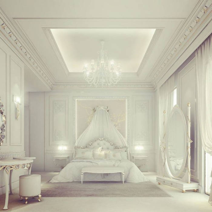Exploring Luxurious Homes : Divine Bedroom Design, IONS DESIGN IONS DESIGN Classic style bedroom Silver/Gold bedroom design,home decor ideas,home design,interior design,home interiors