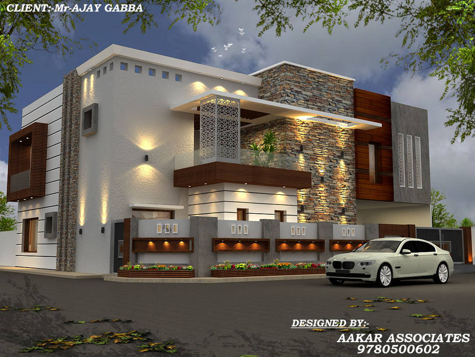 projets, aakarconstructions aakarconstructions Country style houses Automotive parking light,Building,Car,Tire,Wheel,Property,Plant,Vehicle,Window,Cloud