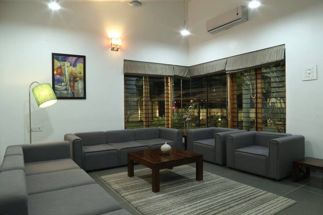 Kasliwal bungalows, 4th axis design studio 4th axis design studio Minimalist living room