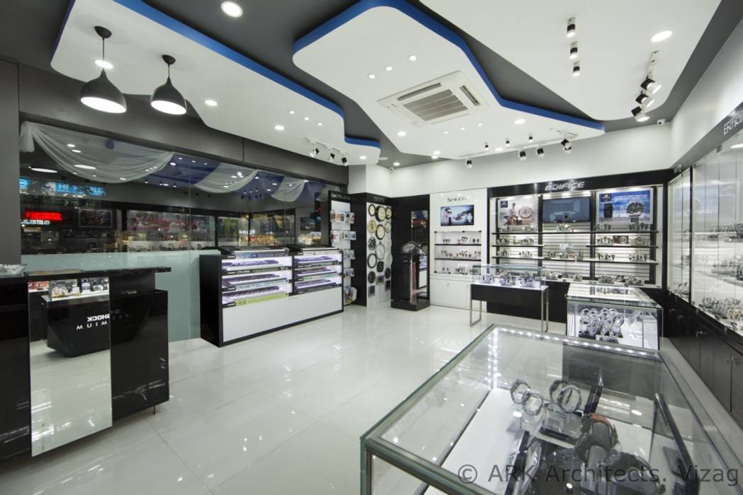 Casio Showroom, vizag, ARK Architects & Interior Designers ARK Architects & Interior Designers Commercial spaces Commercial Spaces