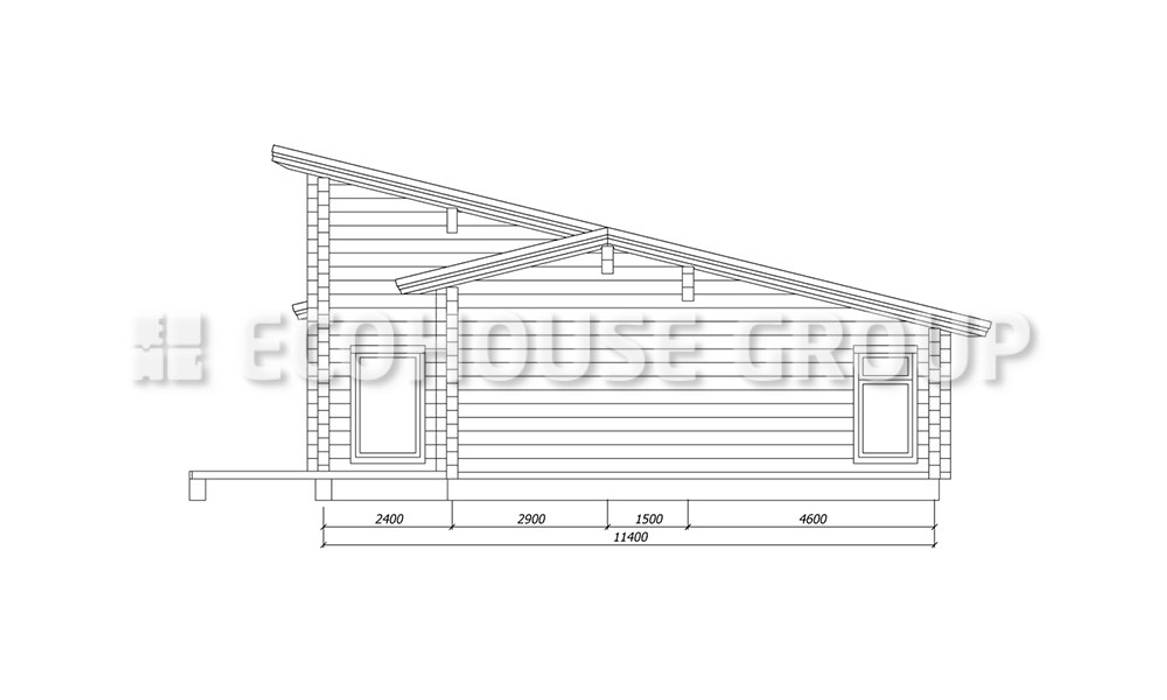 Клевер макси, EcoHouse Group EcoHouse Group Scandinavian style houses Wood Wood effect