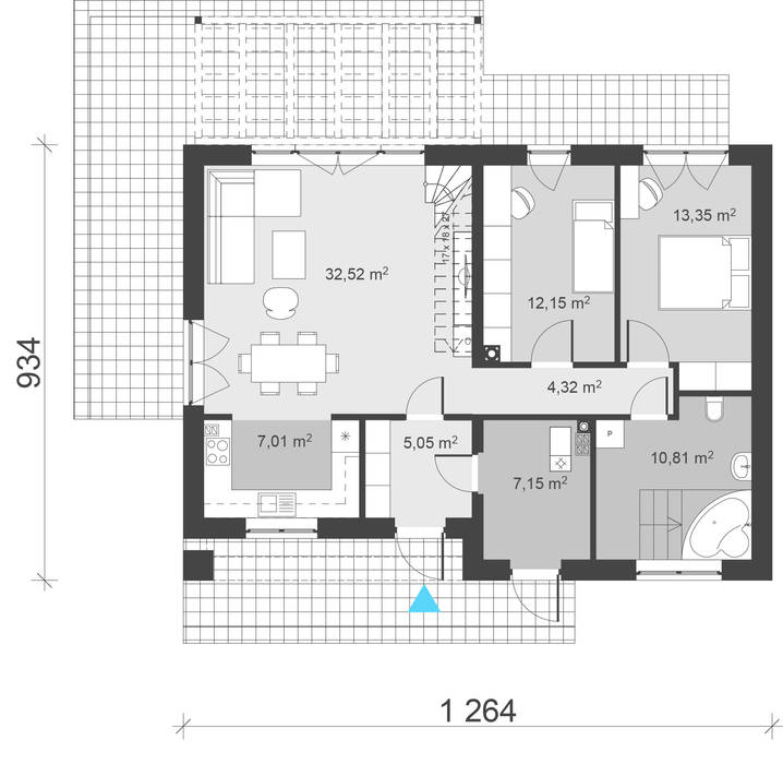 Tani projekt domu uA11, uArchitekta uArchitekta