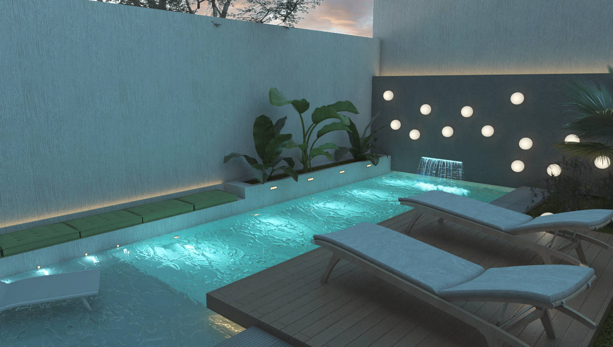 Piscina, FILIPPIS/DIP - DISEÑO Y CONSTRUCCION FILIPPIS/DIP - DISEÑO Y CONSTRUCCION 모던스타일 수영장 콘크리트