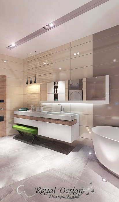 Bathroom with curved walls 2, Your royal design Your royal design Baños de estilo minimalista