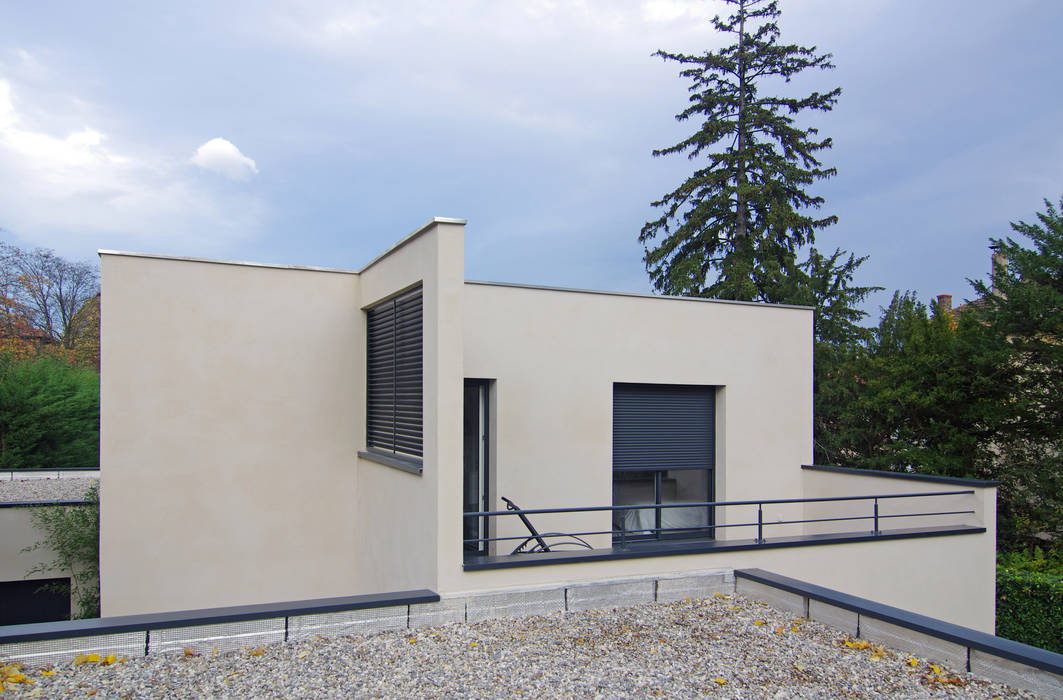 Toit terrasse et façade extérieure Pierre Bernard Création Maisons modernes toit terrasse