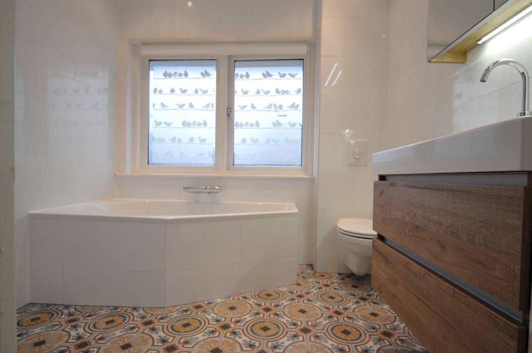landelijke badkamer Alkmaar AGZ badkamers en sanitair Minimalistische badkamers Hout Hout