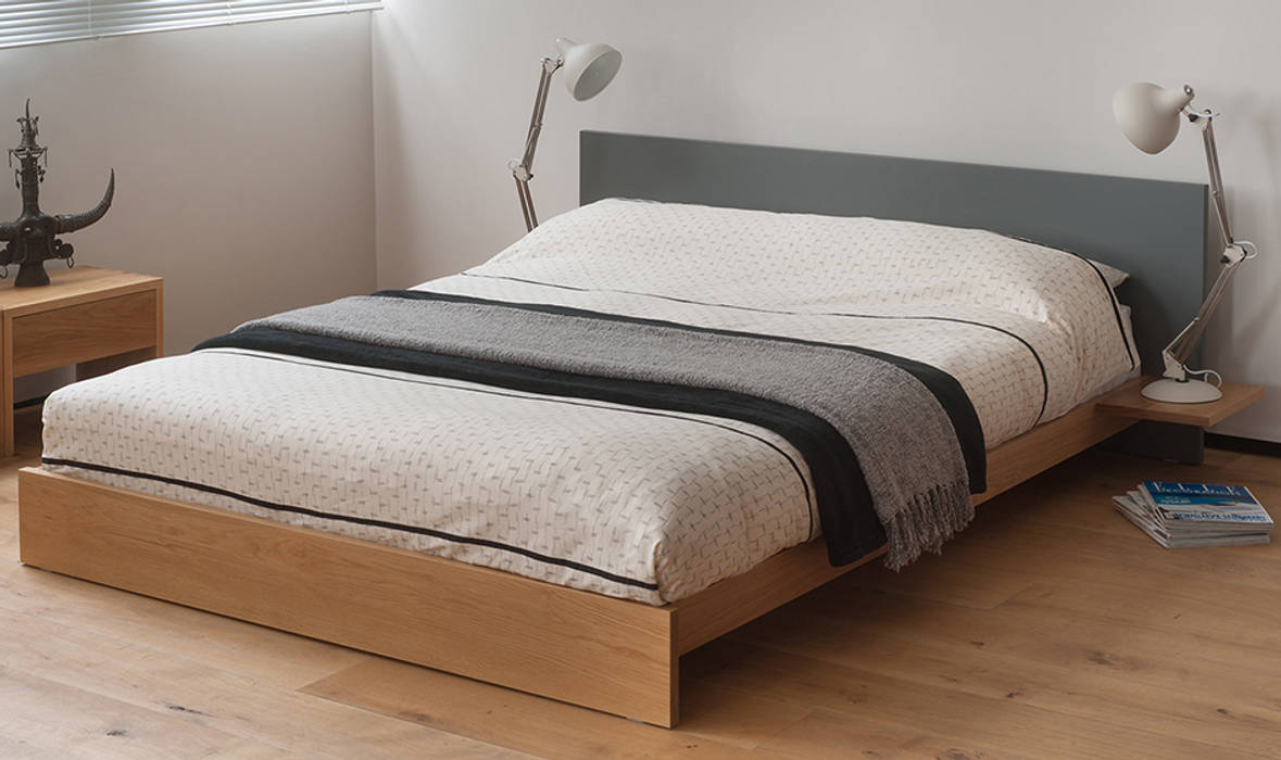 Koo Bed Natural Bed Company Phòng ngủ phong cách châu Á Than củi Multicolored grey,oak,oak bed,low bed,loft bed,attic bed,platform beds,Beds & headboards