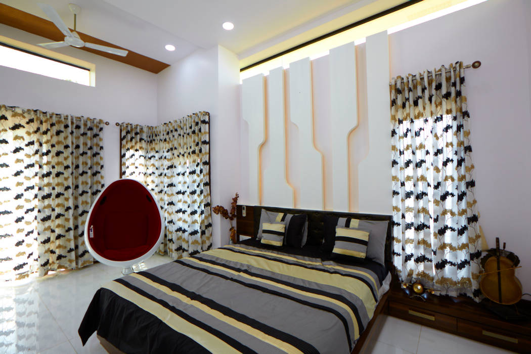 An Amazing Residence of Dr. Rafique Mawani, M B M architects M B M architects Minimalist bedroom