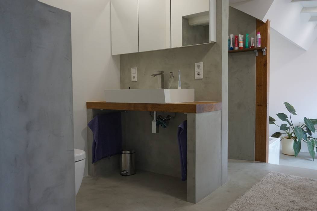 Beton cire, micro topping concrete surface: badezimmer von robert ... Beton cire, micro topping concrete surface: badezimmer von robert ...
