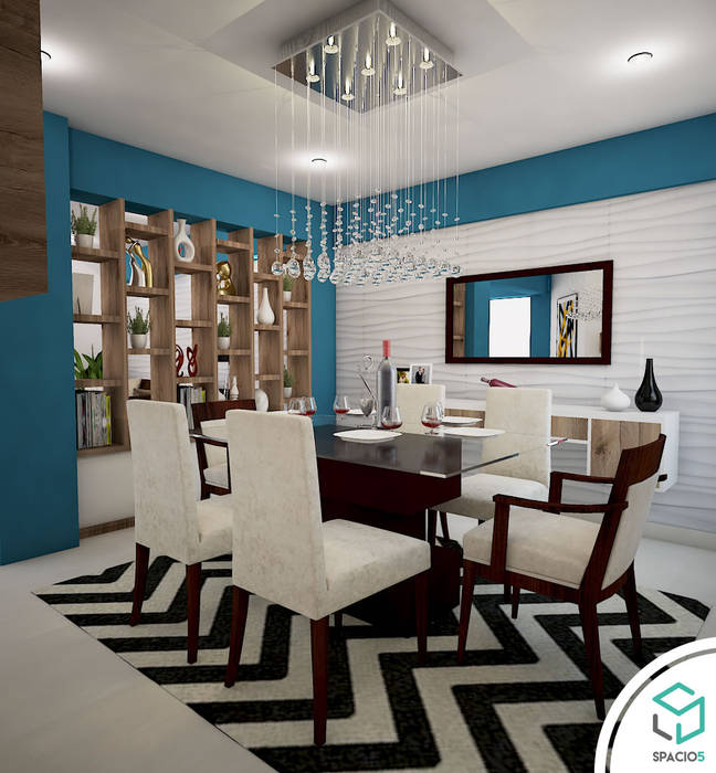 Diseño de Sala Comedor, Spacio5 Spacio5 Modern dining room