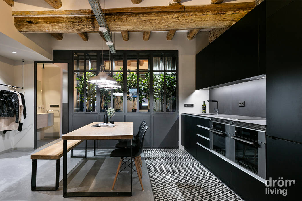 Apartamento en Poblenou: 100% industrial, Dröm Living Dröm Living Cocinas de estilo industrial