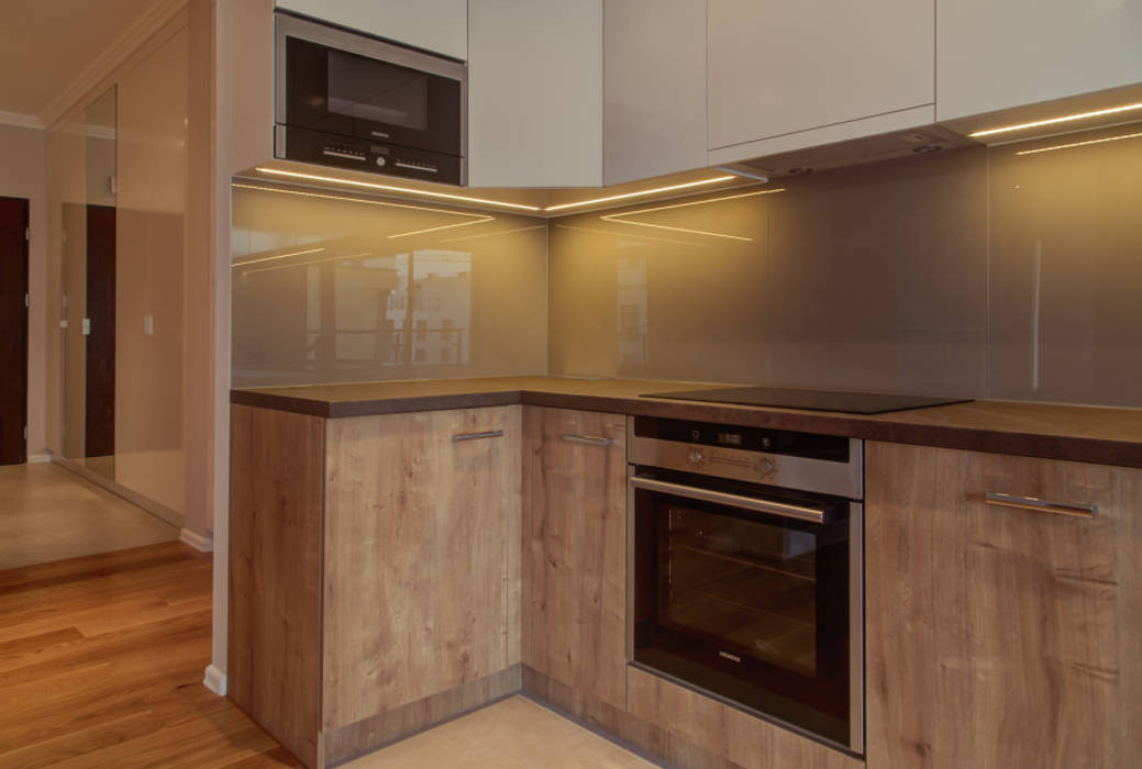 110 m nowoczesnej elegancji, Perfect Space Perfect Space مطبخ