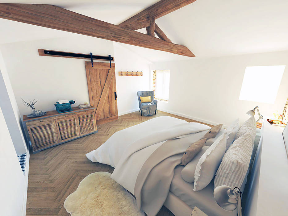 Aménagements pour chambres d'hôtes, La Fable La Fable Country style bedroom Wood Wood effect