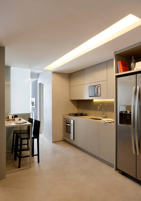 Apartamento decorado Calper, Gisele Taranto Arquitetura Gisele Taranto Arquitetura 現代廚房設計點子、靈感&圖片