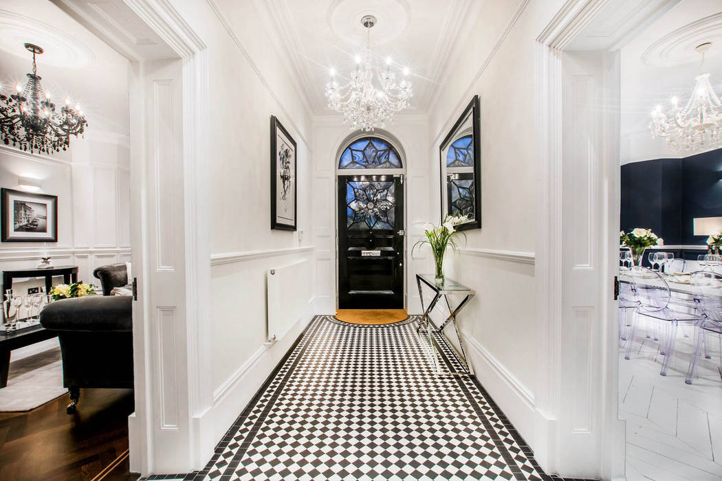 An Indoor Kitchen with a View of the Outside, Vogue Kitchens Vogue Kitchens Modern corridor, hallway & stairs