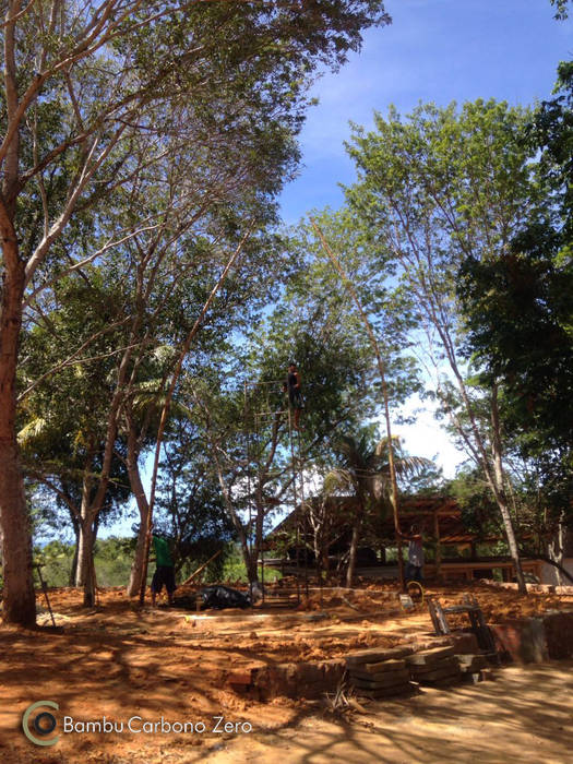 Templo holístico de Bambu - Bambu Carbono Zero, BAMBU CARBONO ZERO BAMBU CARBONO ZERO Rustic style gardens Bamboo Green