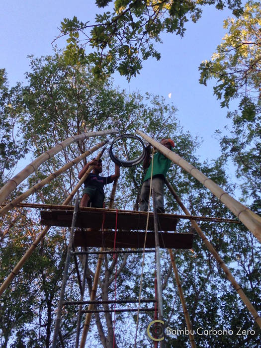 Templo holístico de Bambu - Bambu Carbono Zero, BAMBU CARBONO ZERO BAMBU CARBONO ZERO Сад в рустикальном стиле Бамбук Зеленый