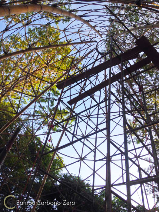 Construção BAMBU CARBONO ZERO Jardins rústicos Bambu Verde obra de bambu,estrutura