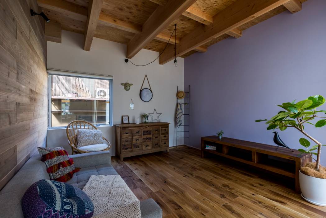 Uji House, ALTS DESIGN OFFICE ALTS DESIGN OFFICE Living room Wood Wood effect