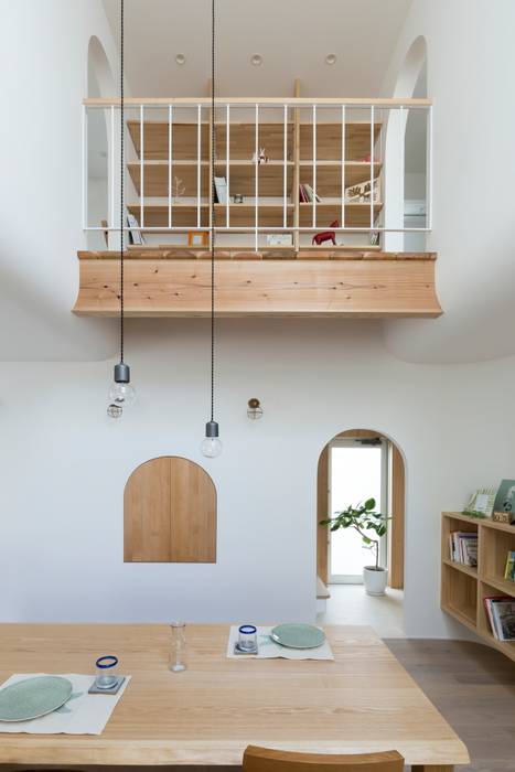 Otsu House, ALTS DESIGN OFFICE ALTS DESIGN OFFICE Scandinavian style dining room Wood Wood effect