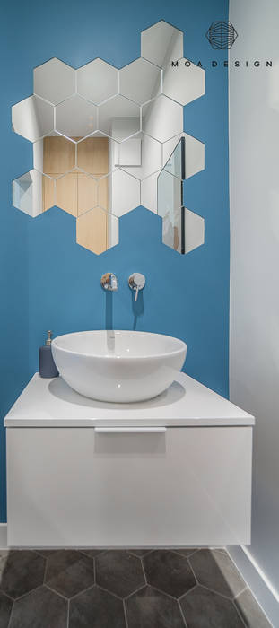 Nadmorski apartament, MOA design MOA design Scandinavian style bathroom