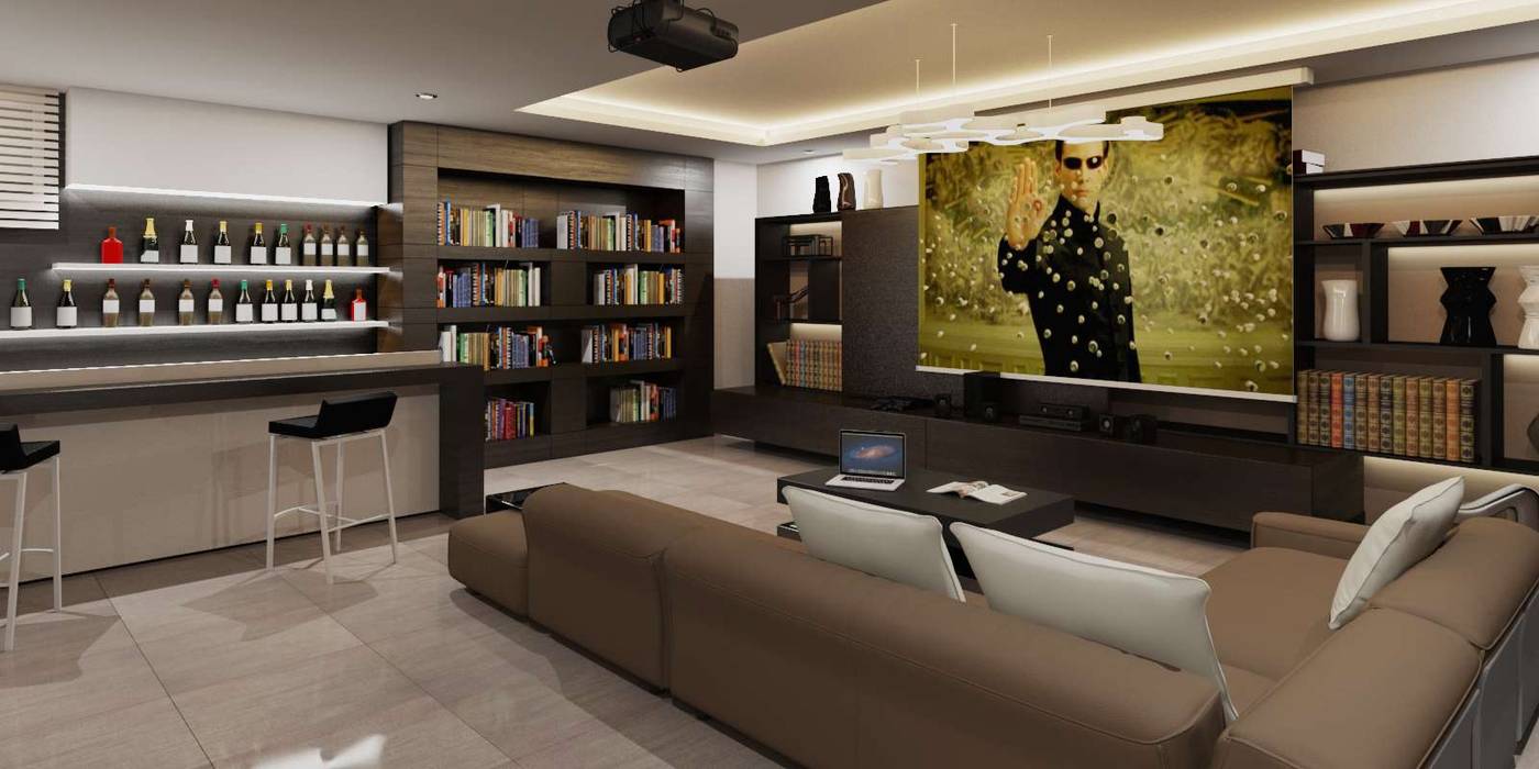 Karadavut Villa, VERO CONCEPT MİMARLIK VERO CONCEPT MİMARLIK Modern Media Room