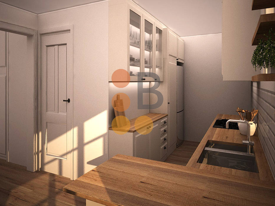 Renders. 3D. Kitchen. Cocina Brick Serveis d'Interiorisme S.L.