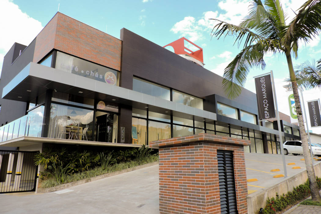 Centro comercial Marquês de Olinda Cecyn Arquitetura + Design Lojas e Espaços comerciais modernos Betão Acabamento em madeira